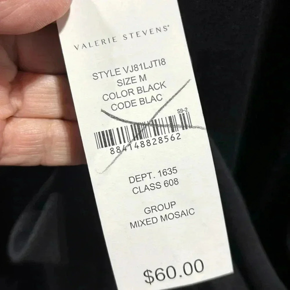 Valerie Stevens Single Breasted Blazer, open front, shoulder pads,classic - Picture 10 of 10